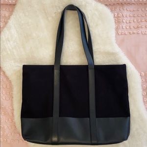 Everlane Black Cotton Canvas Coated Tote